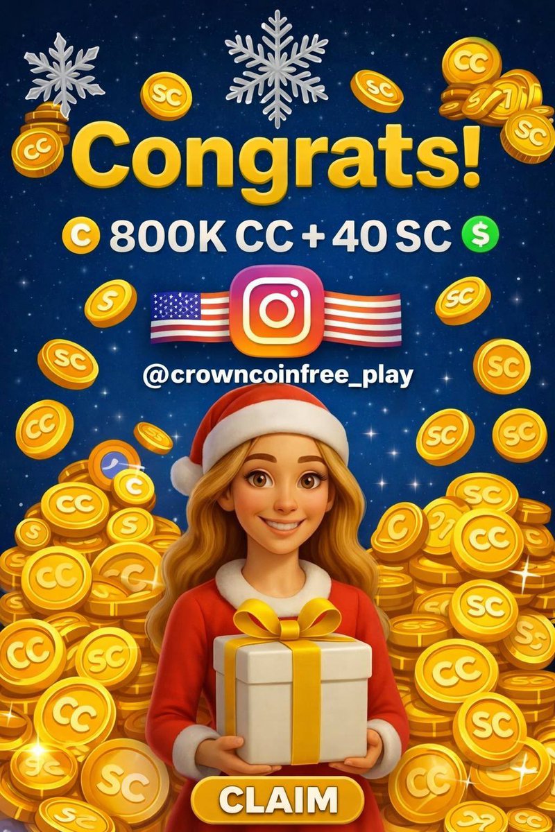🎊GET 800K CC + 40 SC FREEPLAY NOW FOR EVERYONE. JUST💎 Like and Share 💎 Comments "Congratulations"

Link For bonus above 👇🎁

👉 In our Bio

#crowncoinscasino #crowncoinsfreegift #crowncoinsusa #crowncoinsplayer #crowncoinsevent #crowncoinsfree