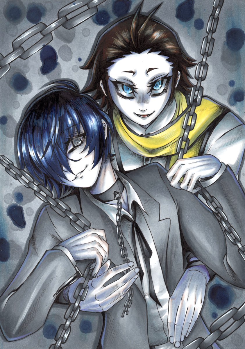 mireil_mizi's tweet photo. My gift for the Ryomina exchange is for @kichisabbu 

Some yandere Ryomina, this one was so fun and interesting to draw!
I hope you like it! 🥹#RyominaExchange2026 https://t.co/rm8F2Izojc