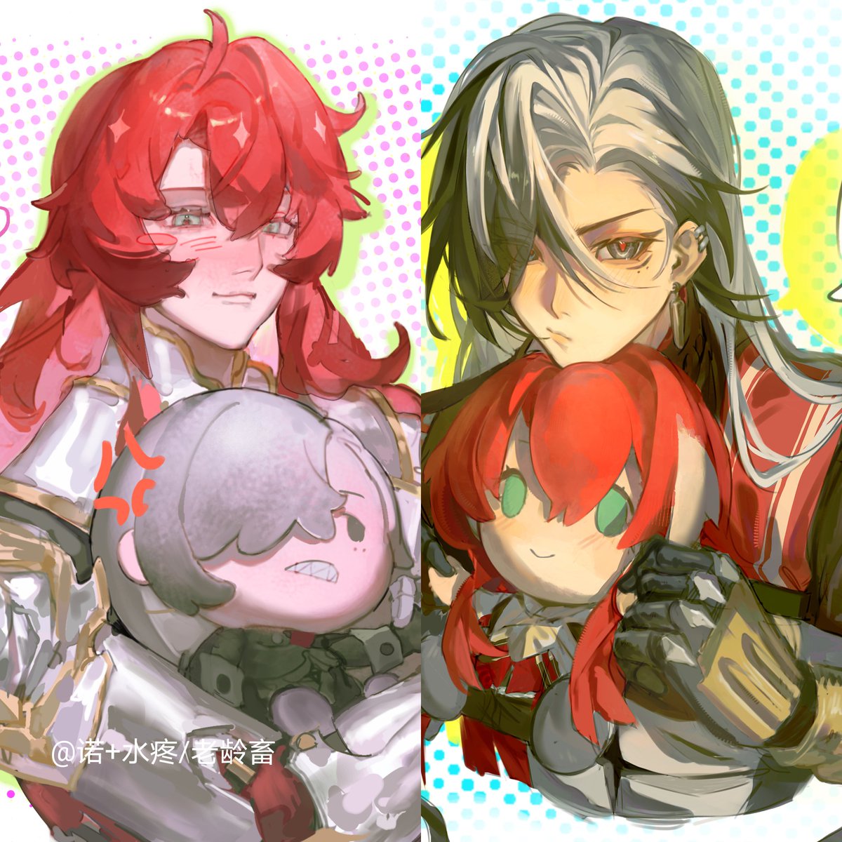 Happy Valentine's Day! Co drawing with friends
This is the original creator, neither my friends nor I have Telegram. Please resist image theft!
#Argenthill #枝波