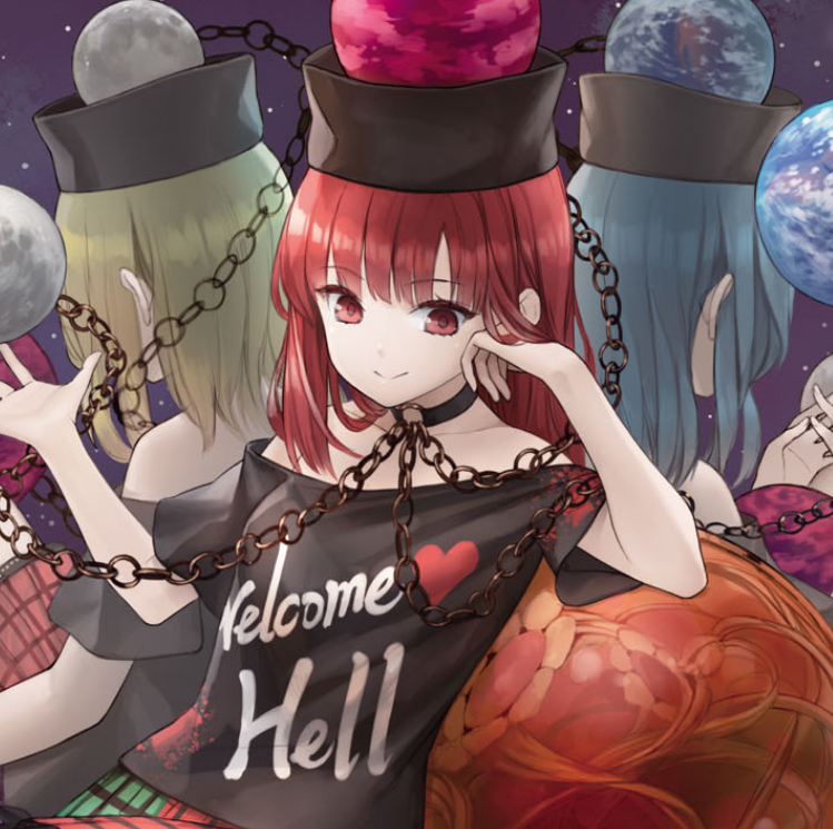 dailytouhous's tweet image. The Touhou of the day is: Hecatia Lapislazuli!