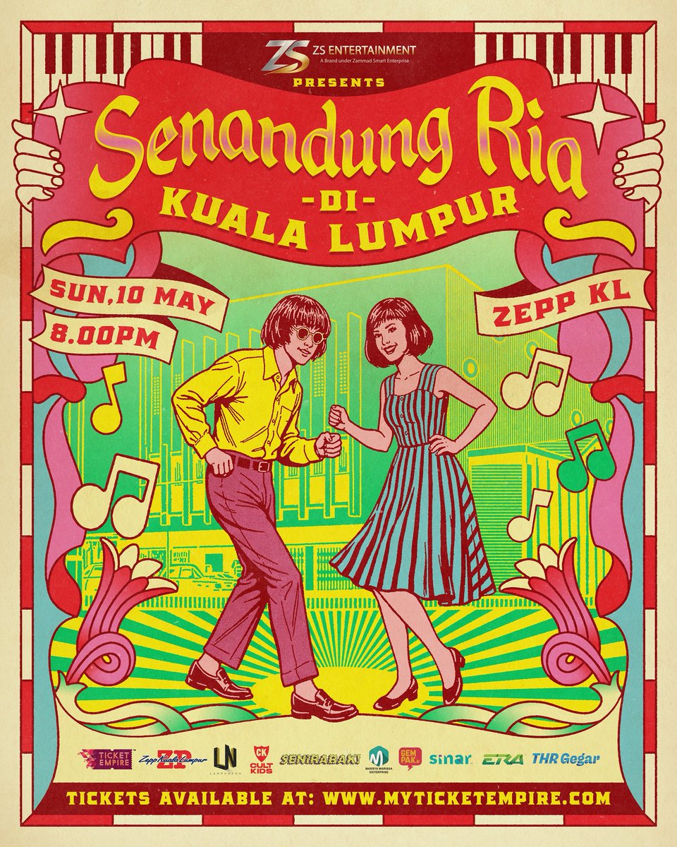 zeppkualalumpur's tweet photo. Senandung Ria Kuala Lumpur ✨ 

Senandung Ria Kuala Lumpur
📅 10 May 2026 (Sunday)
🕰️ Time: 8.00 PM
📍  Zepp KL
🎟️  https://t.co/ez8U3FOyDz

#senandungriakl #whiteshoesandthecouplescompany #nonaria #klconcert #indonesianjazz #Zepp #ZeppKL #ZeppKualaLumpur https://t.co/0B52tGCfbh