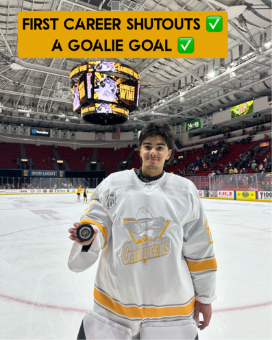 GamblersHockey's tweet photo. WHAT A WEEKEND FOR THE MAN BETWEEN THE PIPES! https://t.co/ZlYC6aC1Vc