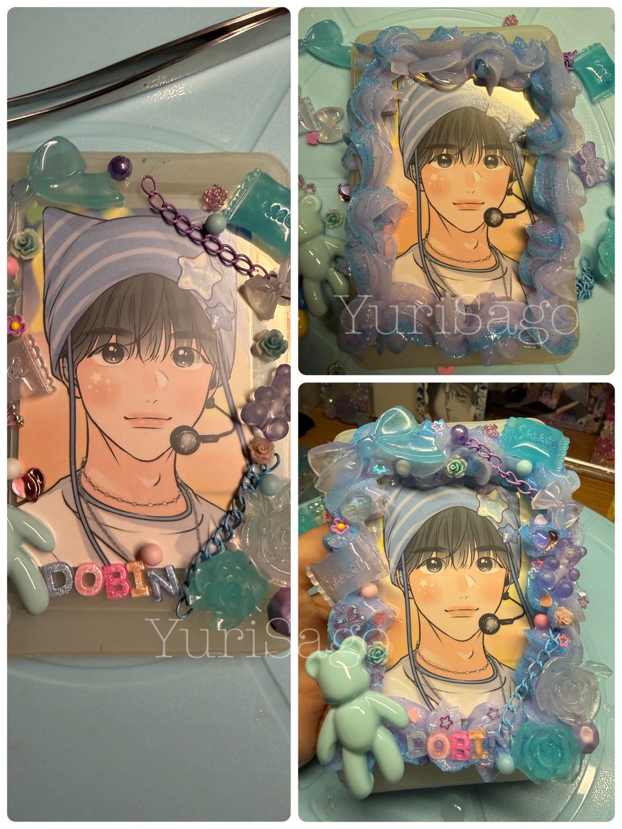 LadyNar1's tweet image. El proceso que uso para decorar toplos #toploaderdeco #toploaders #deco #handmade #toplos #bl #dobin