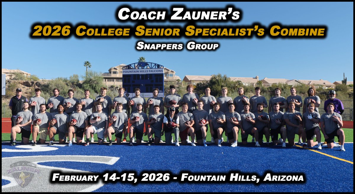 day one completed at my 17th Annual College Senior Combine here in Fountain Hills AZ. (86) specialists registered however, only (84) performed. (2) Injures prior to the event.  Some excellent performances today.  Sunday more testing &amp; competition. Stay tune for Winners &amp; Awards