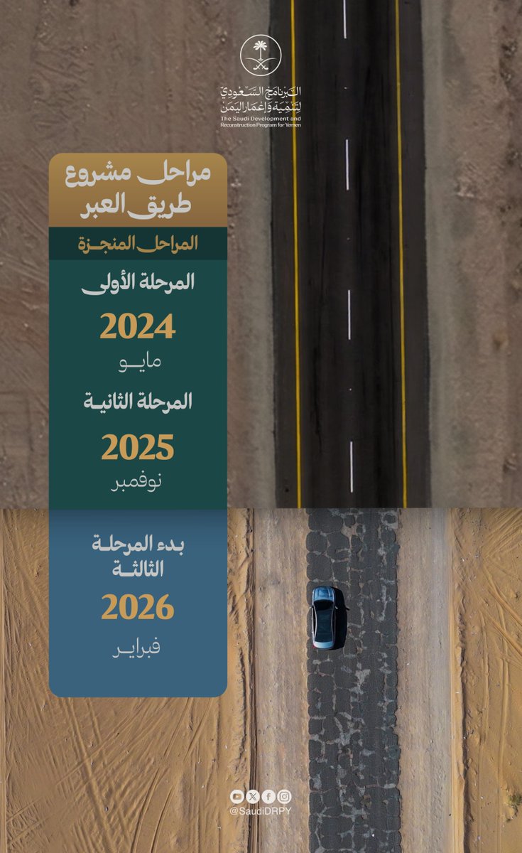 المشروع وصل للمرحلة الثالثة والطريق قريب يكتمل ✨

#اليمن
#السعودية