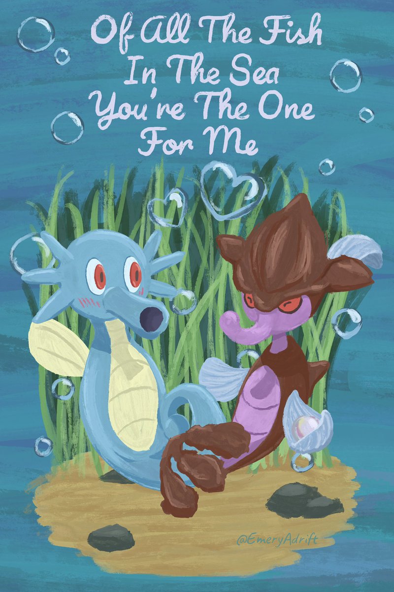 EmeryAdrift's tweet photo. Pokemon Valentine’s Day Cards! 2/4 💙 #ValentinesDay2026 #Pokemon #digitalart https://t.co/OiSiLCqS10