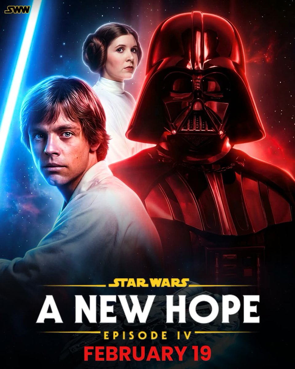 STAR WARS: A NEW HOPE is officially returning to the big screen for a massive theatrical re-release on February 19! 🍿🎟️

Let's be real, getting to experience the original 1977 cut in theaters for the 50th anniversary in 2027 is going to be absolute cinema.