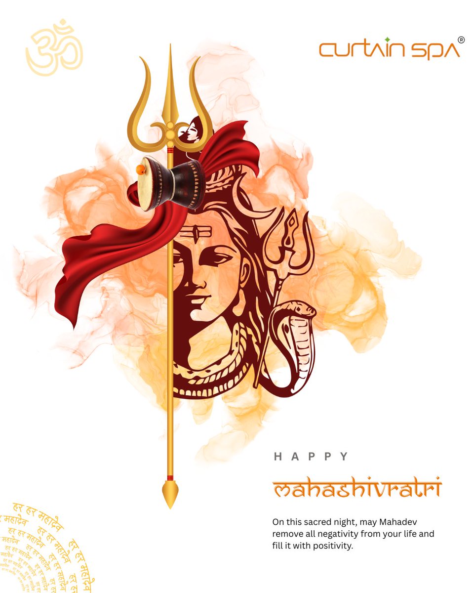 Happy Maha Shivratri from Curtain Spa! 🕉️✨

📍 #12, 24th Main Rd, 2nd Phase, JP Nagar, Bengaluru, Karnataka 560078
📞 9008721957
🌐 curtainspa.com
📧 info@curtainspa.com
#HappyMahaShivratri #HarHarMahadev #BlessingsAndPeace #CurtainSpa #FestiveWishes
