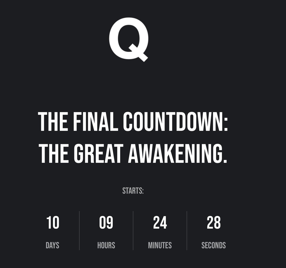 THE FINAL COUNTDOWN. THE GREAT AWAKENING.

Who's ready for the storm to break? 

Drop 🔥 if you're locked in.

Repost if you're awake. The shift is HERE.