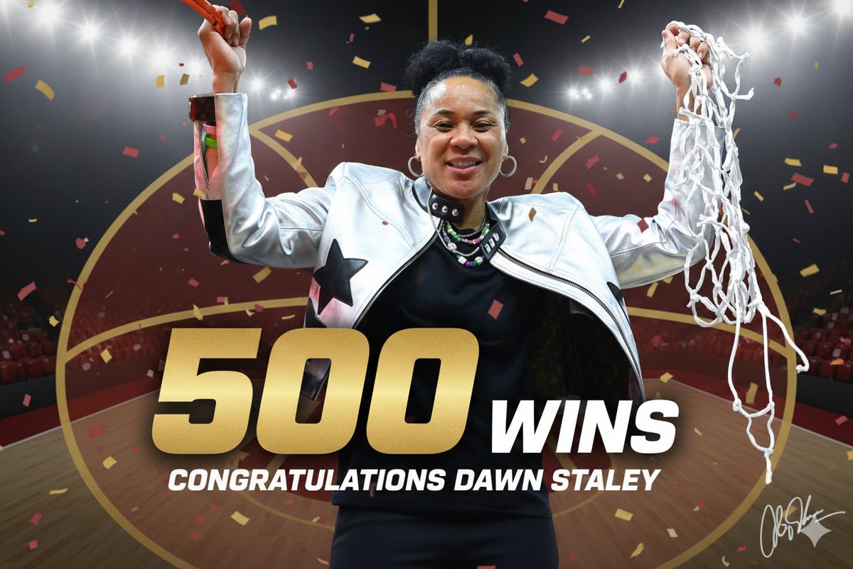 Let's go <a href="/GamecockWBB/">South Carolina Women's Basketball</a> ! 500 Career Wins. #WCBB #SouthCarolina