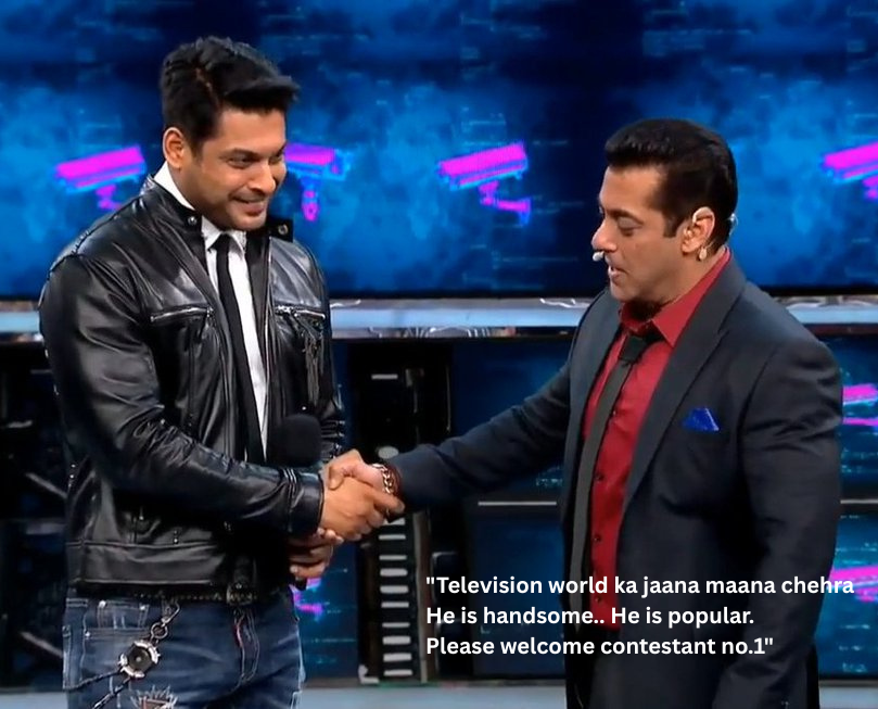 vijaya_sidheart's tweet photo. "Television world ka jaana maana chehra.. He is handsome.. He is popular.   
Please welcome contestant no.1"

To

"And the winner is Sidharth Shukla"

6 YRS OF ICONIC WINNER SID
#SidharthShukla 
#BiggBoss13 https://t.co/0FuXn0Sg4u