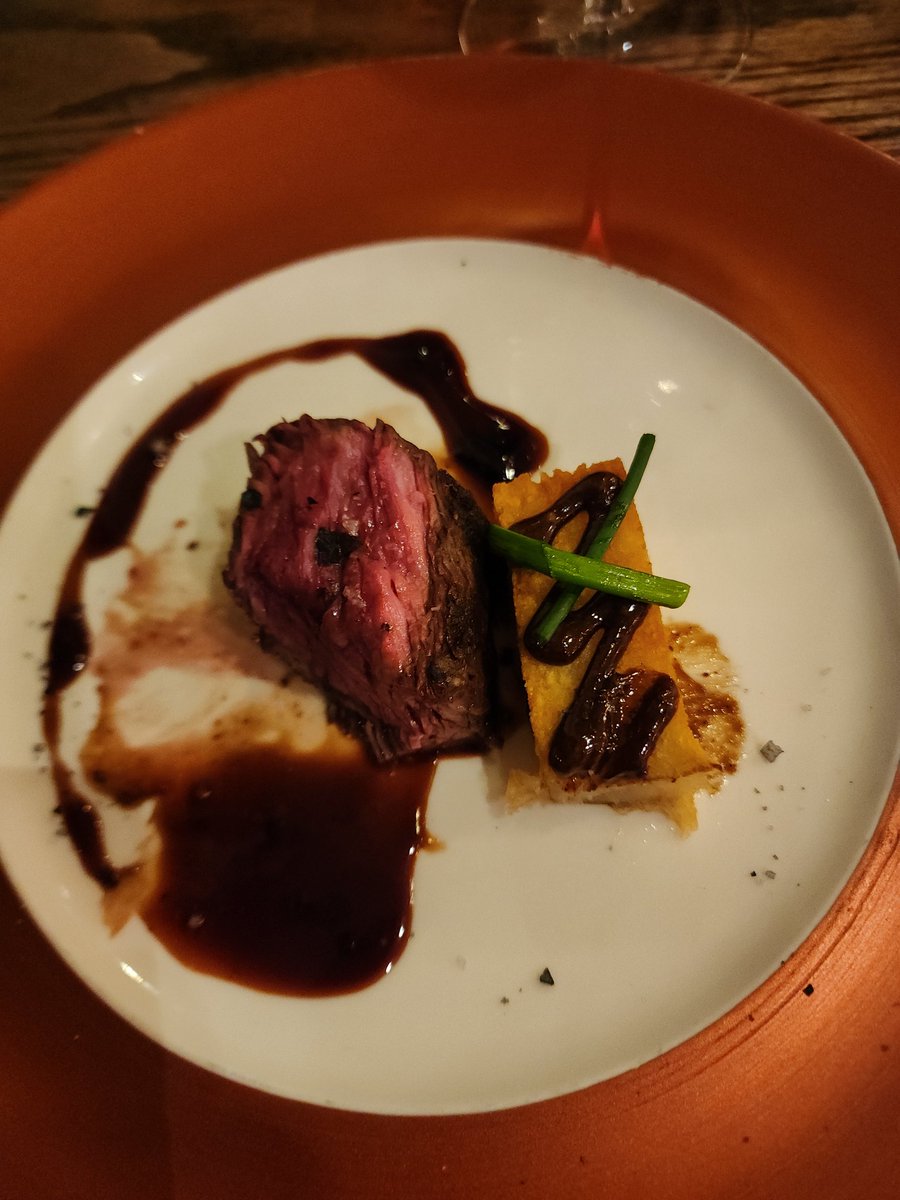 TeslaBoomerPapa's tweet photo. Next 3! 
Sorry, the chef came talk to us, so I ate half the steak before remembering to take the pic! https://t.co/8Kt6QZR9oK