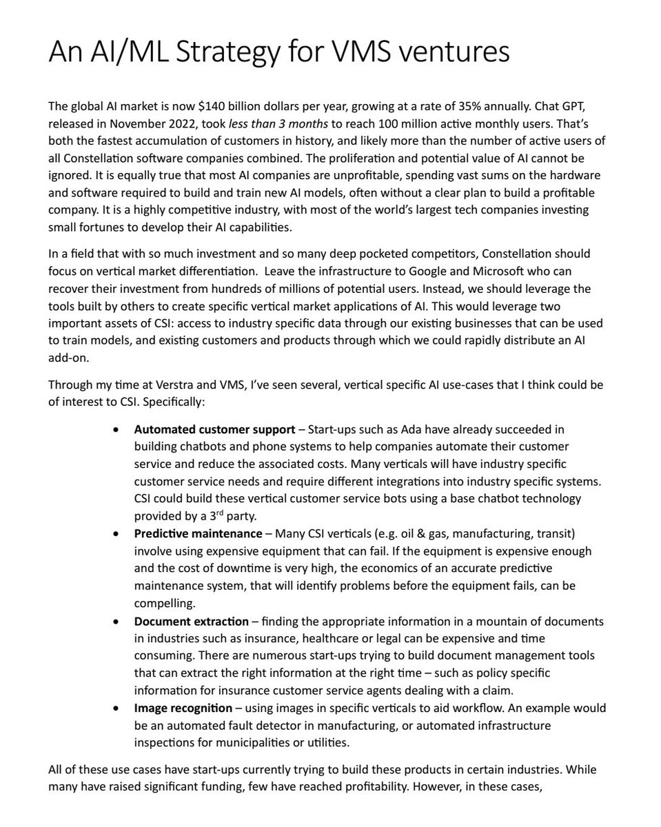 gaurdipak's tweet photo. While market freaks over AI killing software, here's an insider pitch on why $CSU $CSU.TO $TOI.V $TOI $LMN.V $LMN could actually dominate vertical AI in its niches. Data + customers = moat. Thoughts?  https://t.co/duhMJvdmP3 https://t.co/XkoIh7o2JM