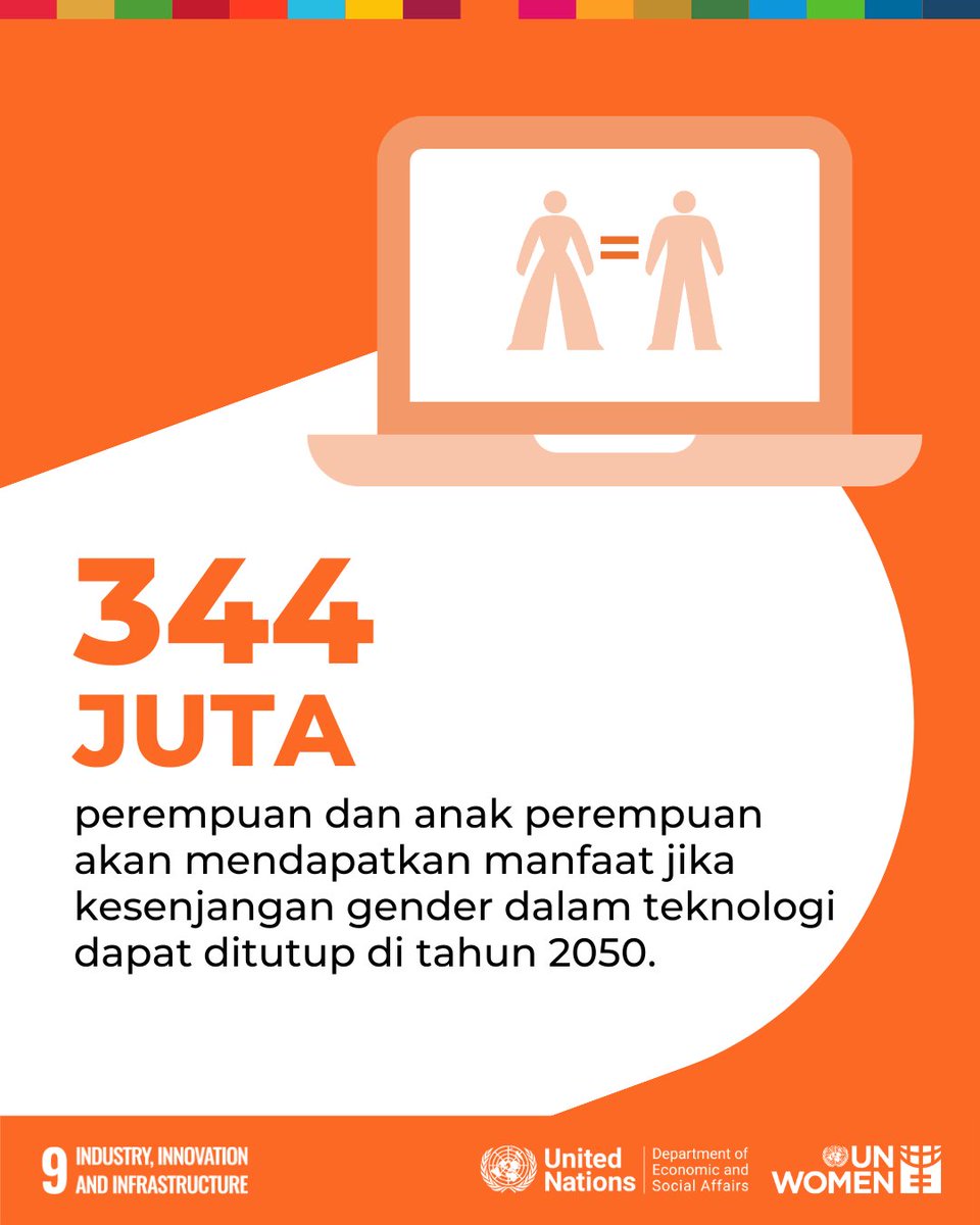 unwomenid's tweet photo. 344 juta perempuan dan anak perempuan.
Sebanyak itu hidup yang dapat berubah menjadi lebih baik apabila kita menutup kesenjangan gender digital di tahun 2050.
👉 Simak #DataGender lainnya di laporan Gender Snapshot 2025 dari @UN_Women & @UNDESA: https://t.co/5pFmzw0vCz https://t.co/cfRmetOHcc