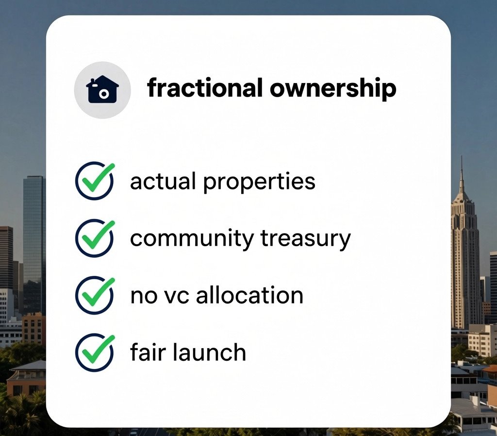 — fractional ownership ✓
— actual properties ✓
— community treasury ✓
— no vc allocation ✓
— fair launch ✓
launching soon. not asking permission.
#RWA #RealWorldAssets #DeFi #Solana #pumpfun #Web3