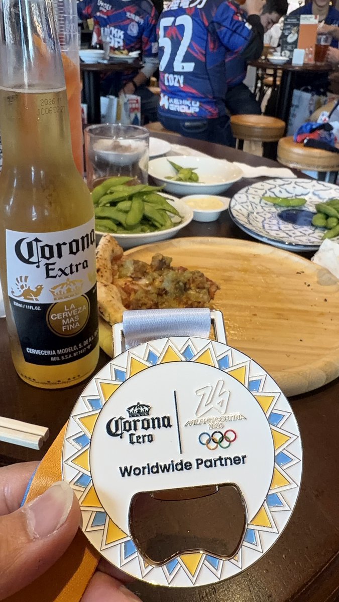 コロナビールのスクラッチ当選！ メダル型オープナーGET🙌✨ #ミラノ