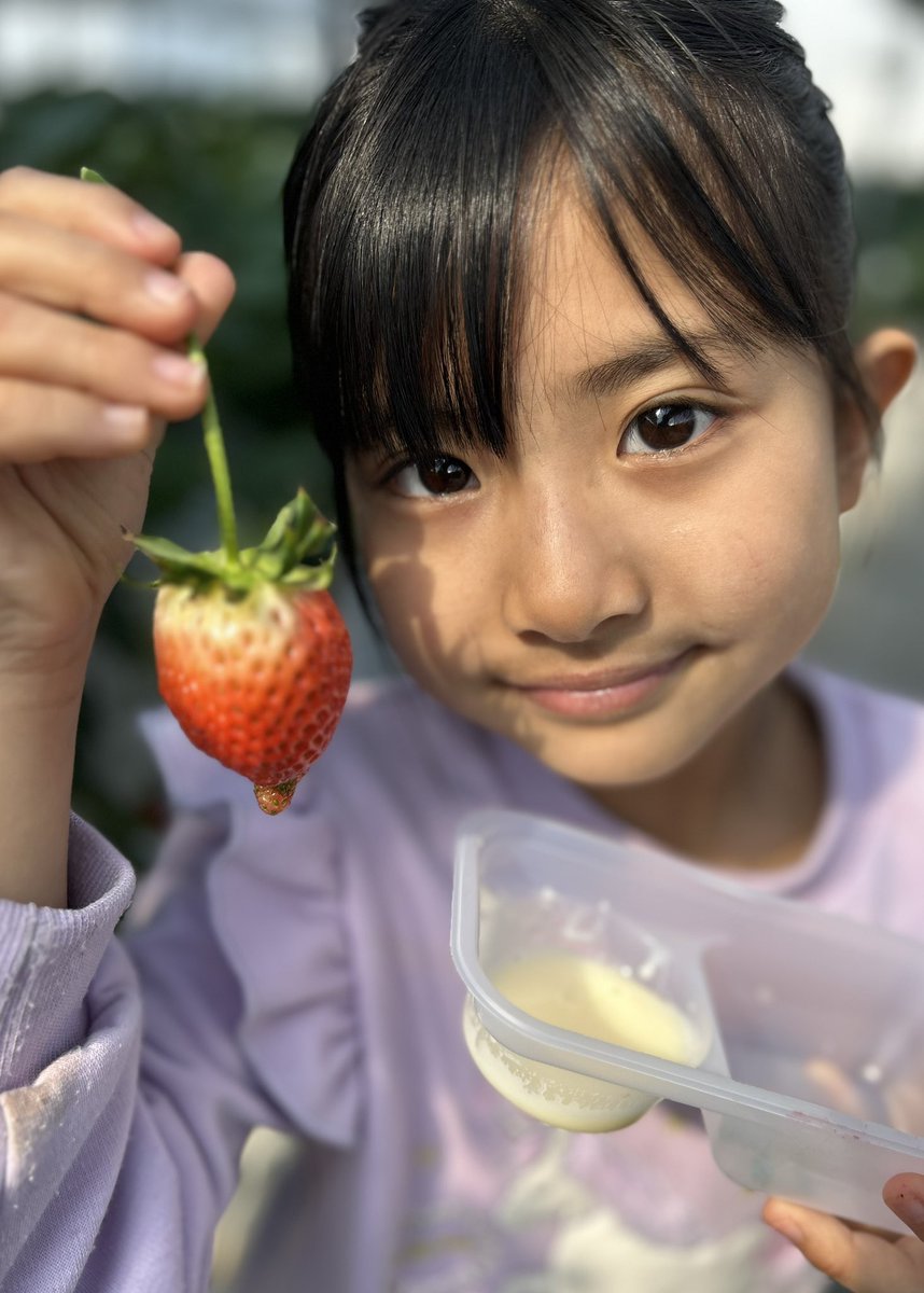 いちご🍓狩りしてきたよ🍓🍓🍓 #8歳女の子 #2年生 #js2 #アイドル