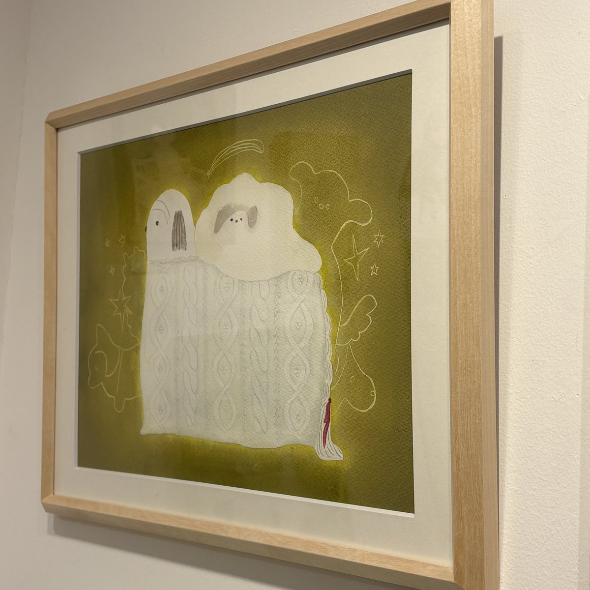 オープンしました。地下展示スペースで開催してきました
ちなみ個展『名前のない星』
~2/15(日)
本日最終日です！駆け込みでぜひお越しください。好きな作品「ニット犬と仲間たち」光って見えます。
作品、グッズは通販でもお求めいただけます！
folkbookstore.com