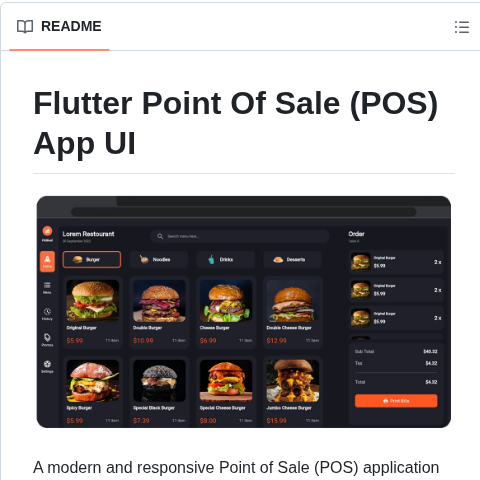 tom_doerr's tweet photo. Point of sale interface for restaurant management

https://t.co/MK8lGN4dxW https://t.co/3U0TNZtiFY