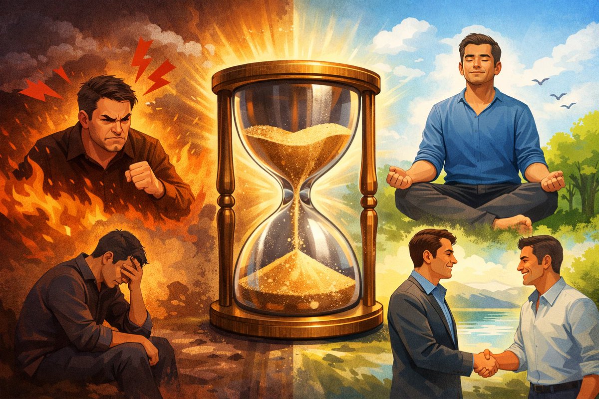 #صباح_الخير يا صديقي 🌱🌿

إيّاكم والغضب .. !!
خذ نفسًا عميقًا .. !!
وعند ثورة العصبية .. !!
عدّ ستّ ثوانٍ قبل أن تتكلم أو تُقرّر .. !!
ستمنح عقلك فرصة الرجوع إلى الحكمة بدل الاندفاع .. !!
وقد يتبدّل القرار تمامًا .. !!

وهنا يلتقي المعنى بين “العلم” و“الهدي” .. !!
ففي أميركا جهة