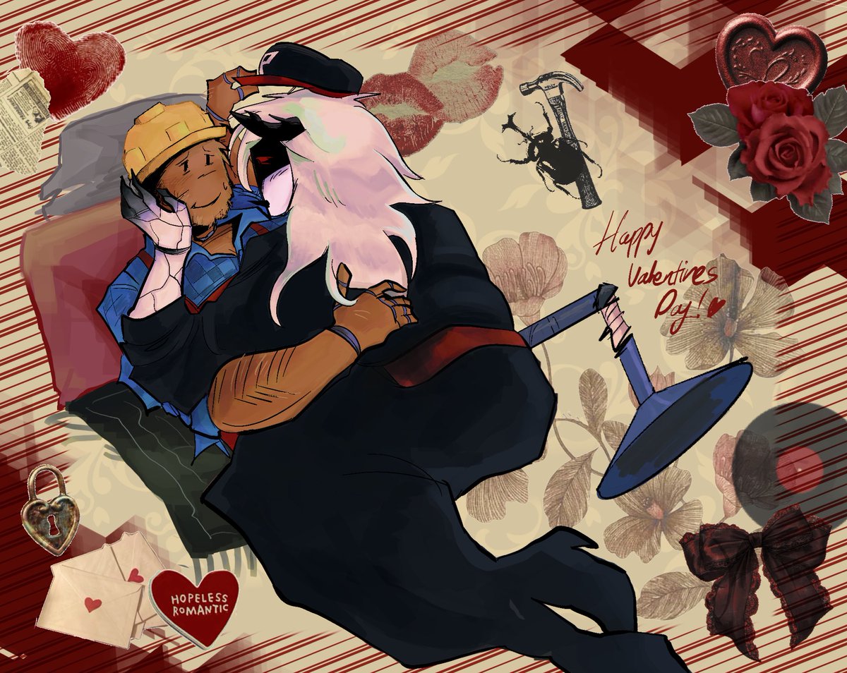 SoliBlaze's tweet photo. Happy late Valentines #Regretevator #barkbeetle #Regretevatorart https://t.co/xom3Oum9du