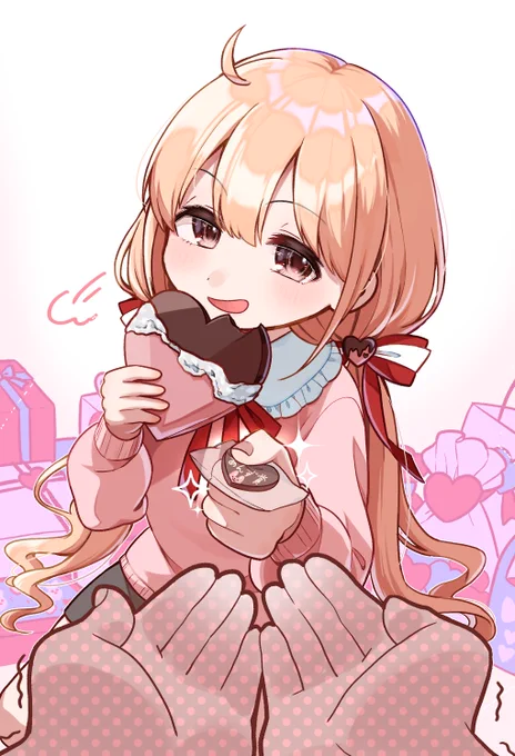 「え〜プロデューサー一つもチョコ貰えなかったの〜? しょうがないなぁ… はい!可哀想なプロデューサーにはあんず賞をあげよう! 10倍返しでよろしく〜」 #バレンタイン #双葉杏