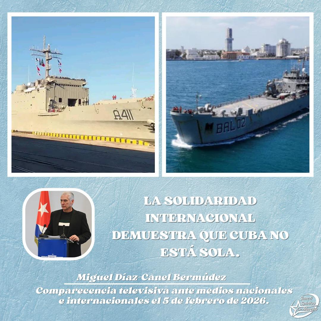 La solidaridad internacional demuestra que #CubaNoEstáSola 
#SanctiSpíritusEnMarcha 
<a href="/DeivyPrezMartn1/">Deivy Pérez Martín</a>