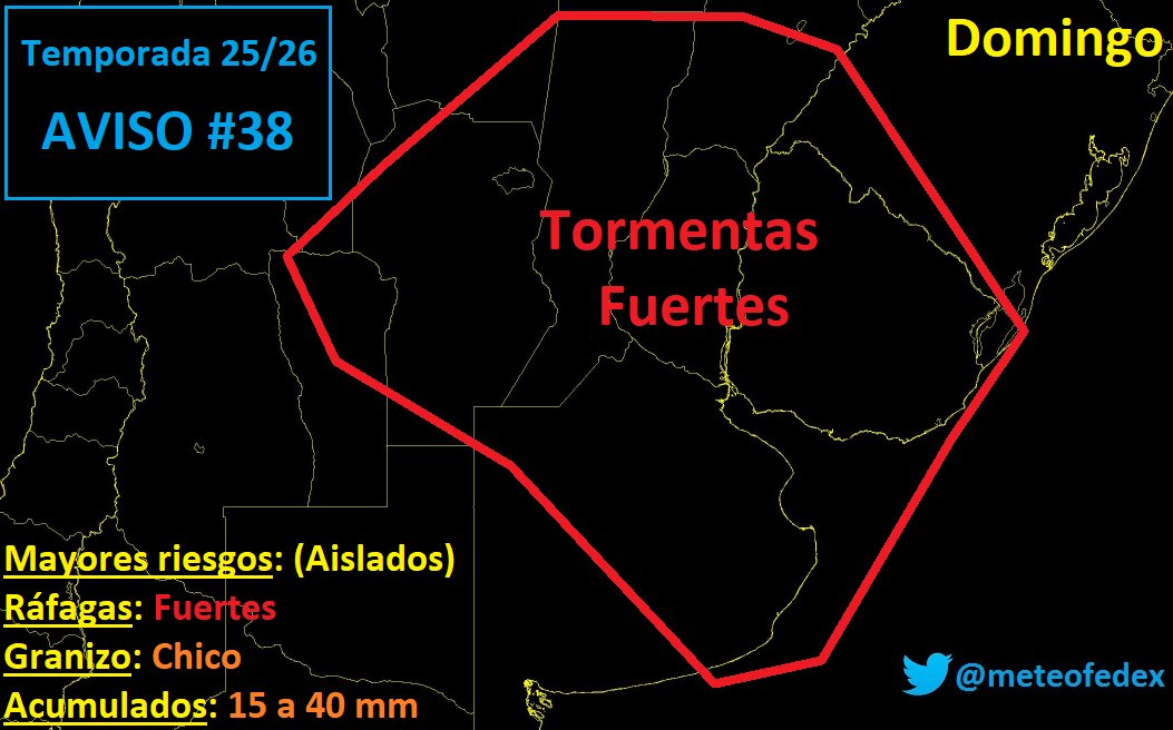 MeteoFedex's tweet photo. #Tormenta DOMINGO | Un sistema ya formado se irá desplazando desde La Pampa hacia el Noreste ↗️, afectando #CABA en la mañana para luego moverse a Uruguay y Litoral. Algunas de ellas pueden avanzar en forma de linea, con algo de viento.

La semana continuará muy inestable ! https://t.co/VLqFHdTvYZ