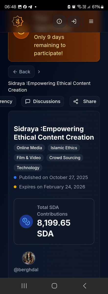 🔥 *Only 9 days left to join Sidraya - The pioneering Shariah-compliant digital content platform! 🌟*

Sidraya is where digital content creation meets Islamic ethics, providing the global Muslim community with the tools to create, share, and engage with Shariah-compliant,