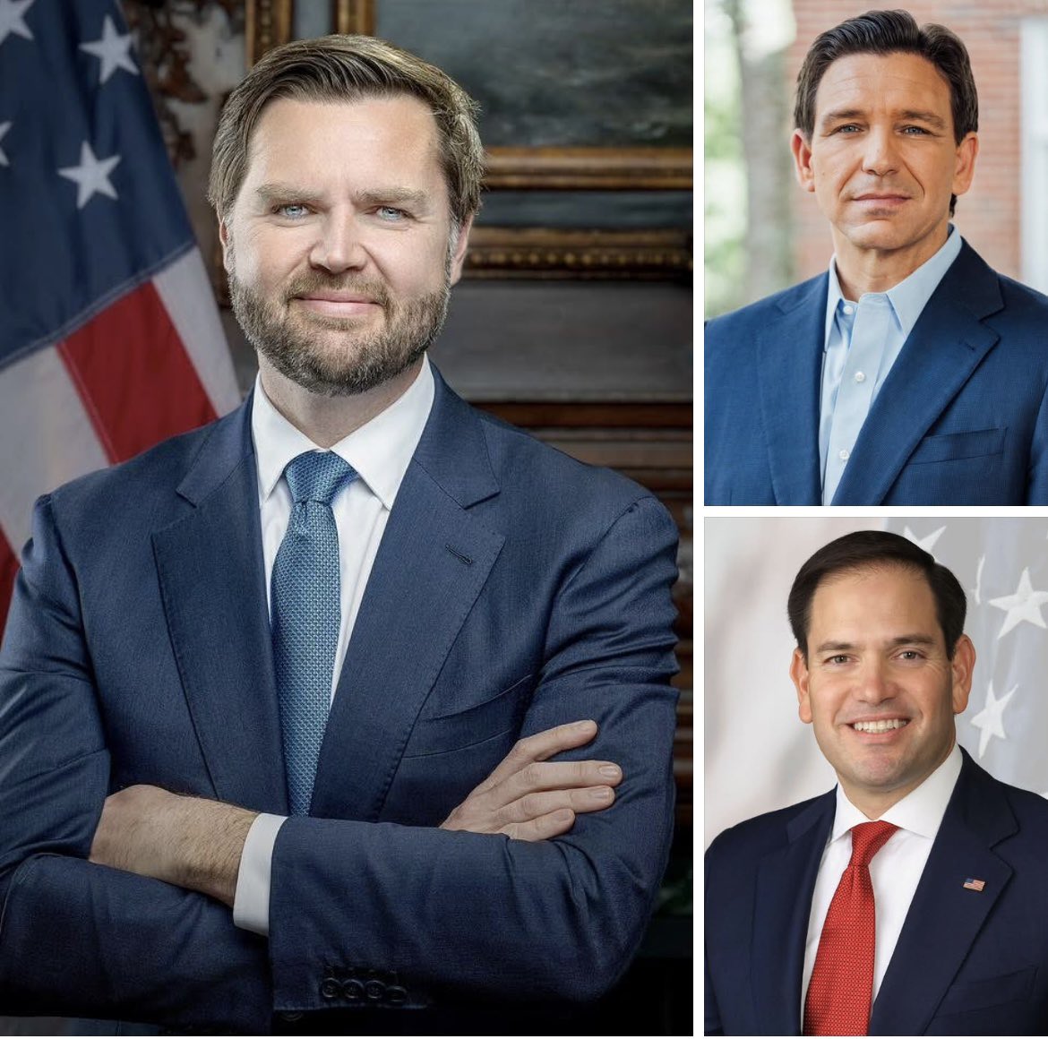 Sachinettiyil's tweet image. The top three contenders for the 2028 Republican presidential ticket are Catholics—J.D. Vance, Marco Rubio, and Ron DeSantis.