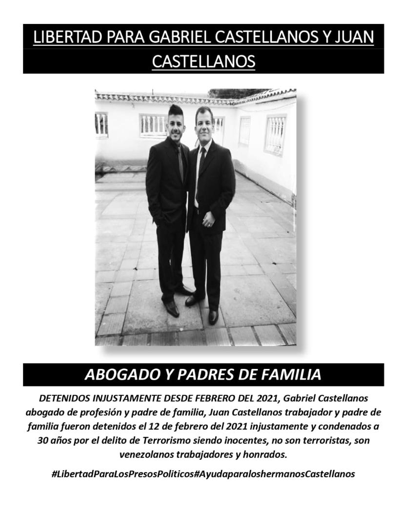 #ALERTA Denunciamos el traslado desde la Cárcel de Yare II hasta la de San Juan de los Morros de los presos políticos Gabriel y Juan Castellanos. Basta de tanta arbitrariedad. #LibertadParaTodosLosPresosPoliticos 🇻🇪