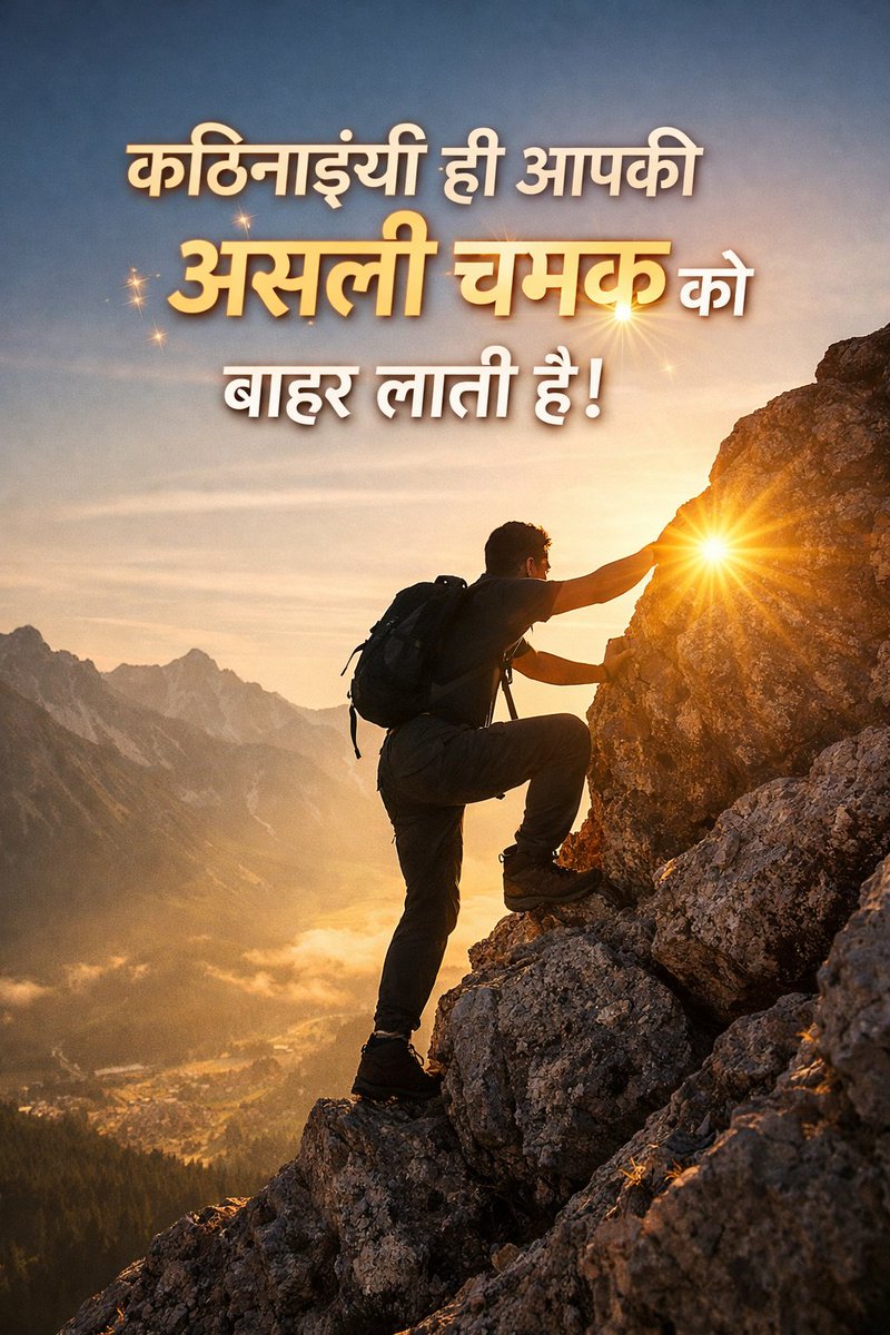 ✨ "कठिनाईयां ही आप की असली चमक को बाहर लाती है"! 💪

✨"Difficulties bring out your true shine"💪