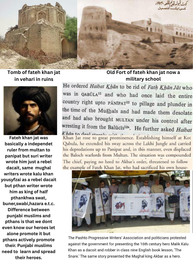 Main problem with punjabis is they dont even know their heroes, Suris lodhis started their career as mughal soldiers and rebelled. Their is nothing wrong promoting ur local rebels like how many people know fateh khan jat or kalu khan yousfzai. Sheru suri was not local but bihari