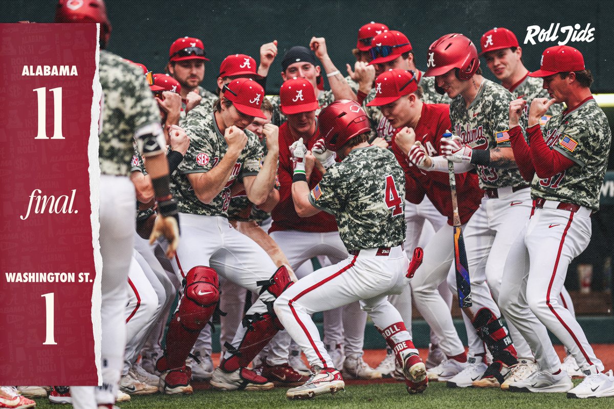 Opening series SECURED!🤩🙌

#RollTide | <a href="/AlabamaBSB/">Alabama Baseball</a>