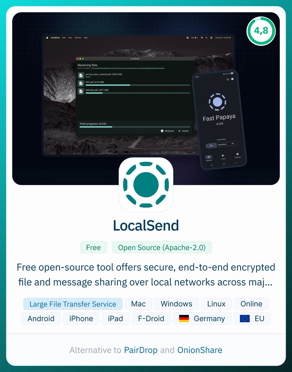 AlternativeTo tweet media