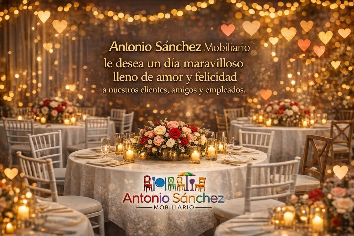 ❤️✨ Hoy celebramos el amor y la amistad ✨❤️
En cada evento, en cada montaje y en cada detalle, lo más importante siempre son las personas. 💛
Gracias a nuestros clientes, amigos y colaboradores por confiar, crecer y celebrar con nosotros.