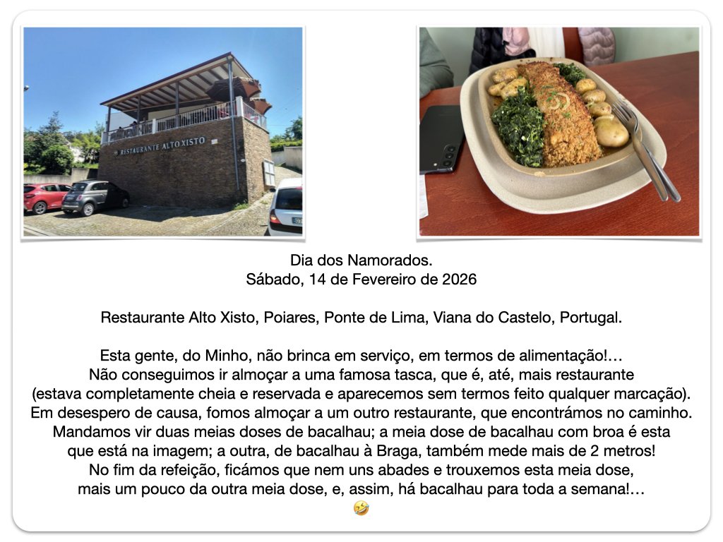 Dia dos Namorados. Sábado, 14 de Fevereiro de 2026