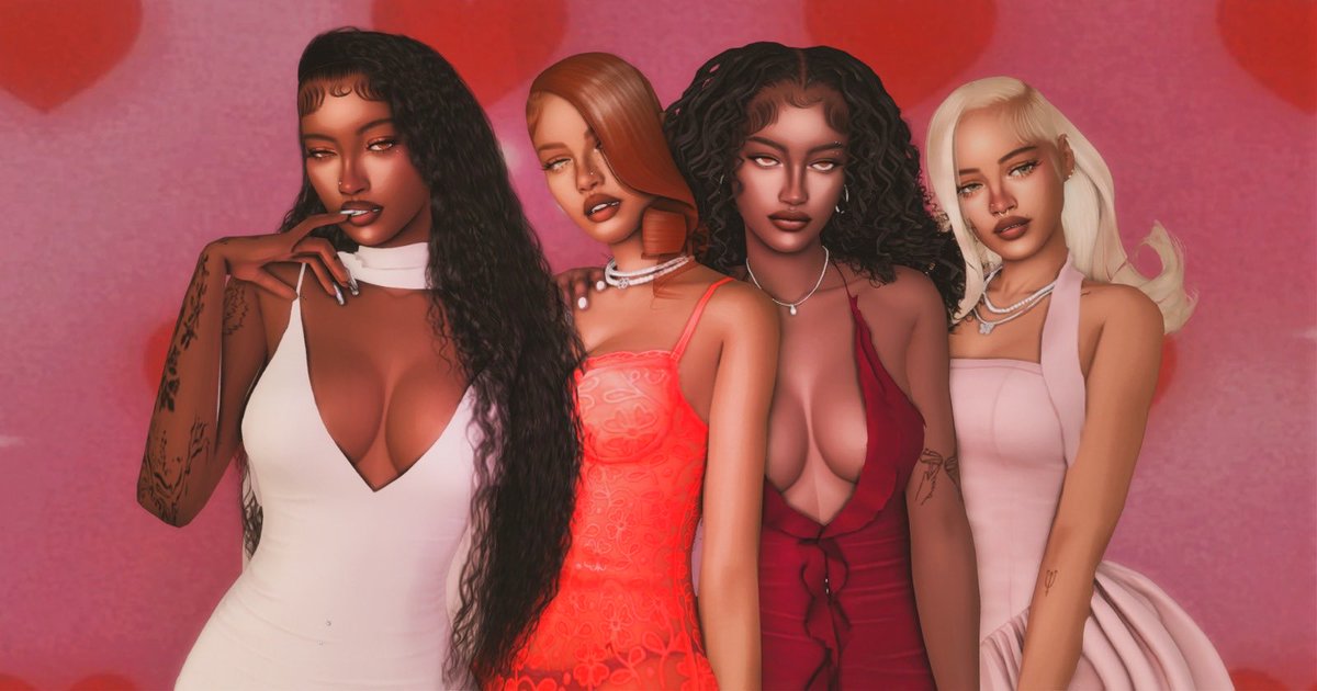 TheeDreamxr's tweet image. Happy Valentine’s Day❤️🩷🤍!!!

#Sims4 #ShowUsYourSims
