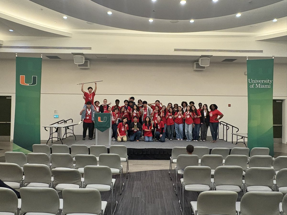 DupervalMD's tweet image. Everglades HS DOMINATED at the University of Miami Southern Regional Science Olympiad! 🐊🔬 Our scholars competed across Astronomy, Forensics, Robotics, Experimental Design &amp;amp; more…spending nearly 11 hours immersed in rigorous STEM competition. So incredibly proud of our Gators💚