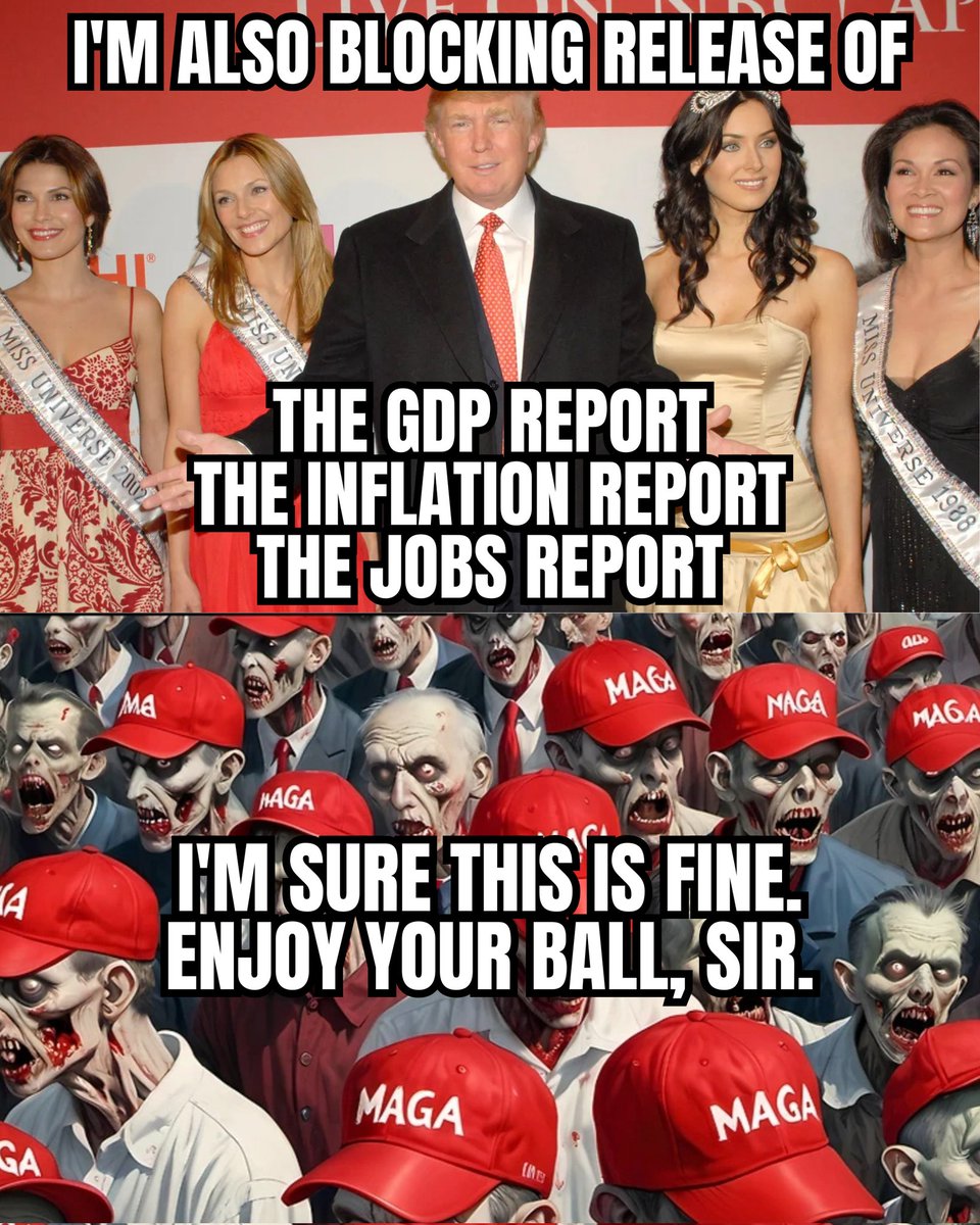 The #Trump administration thinks the stock market justifies ignoring the #EpsteinFiles, as if he's not also fucking the economy like it's an 8 year old girl...