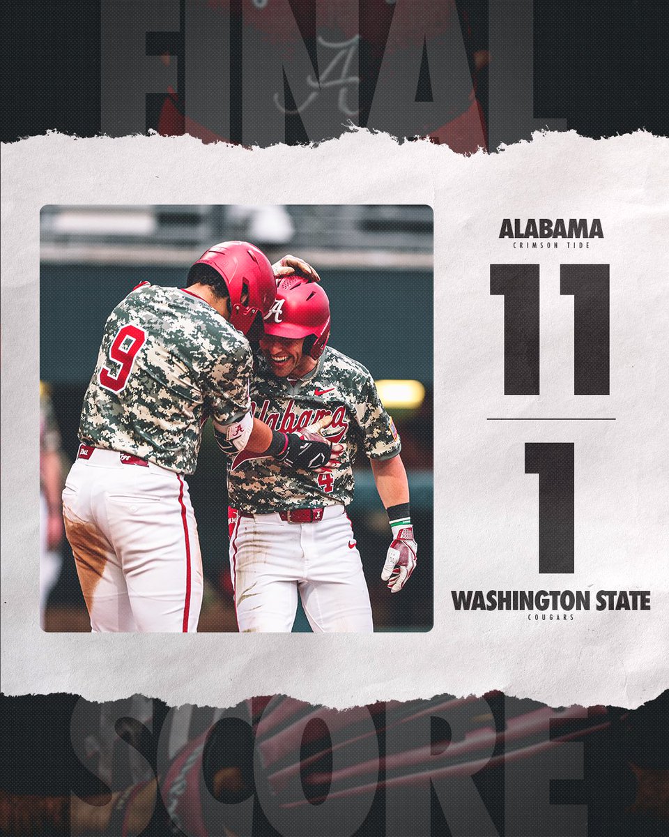 Swept the day to take the series!

#RollTide