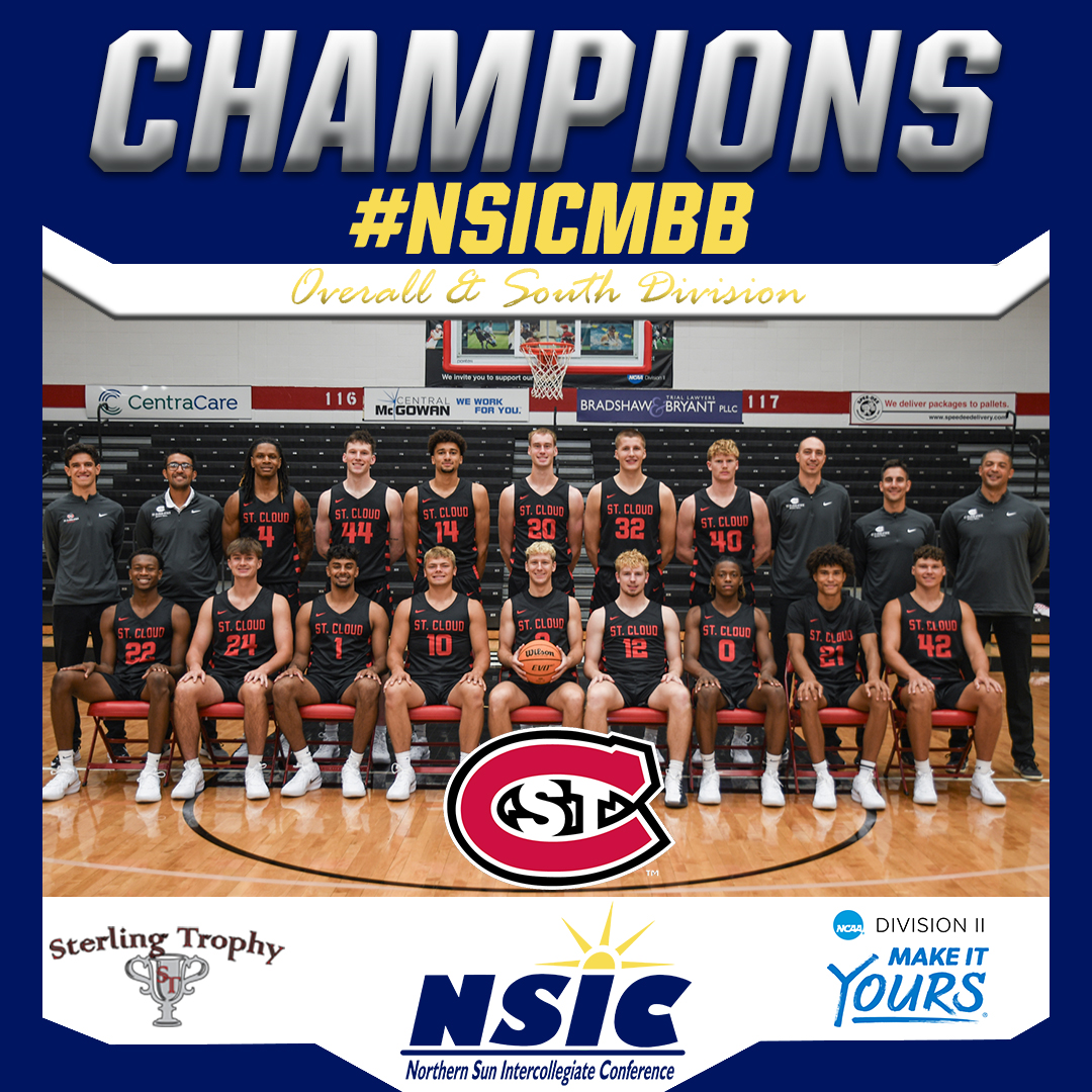 Congrats to <a href="/SCSUHuskies_MBB/">St. Cloud State Men's Basketball</a> on winning the 2025-26 #NSICMBB Overall and South Division Championships.     

This marks the <a href="/SCSUHuskies/">St. Cloud State Athletics</a> 17th NSIC Regular Season title (first since 1975-76) and 3rd Division Title (first since 2013-14) 

#YourTimeToShine
