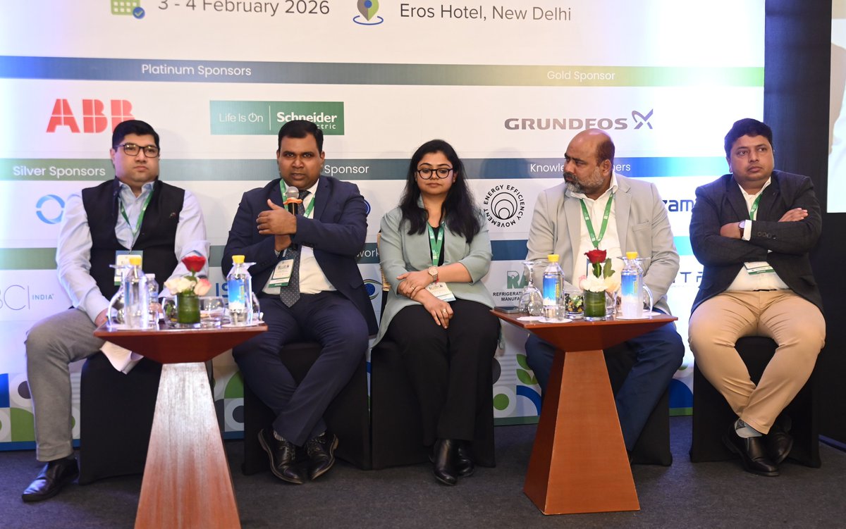 AEEE_India's tweet image. #FEED2026 #Session #Highlights

The Session on 'Harvesting Efficiency: Transforming India’s Cold Chain through Sustainable Packhouses’ identified design-led efficiency, actionable pathways, investment opportunities, and policy enablers to scale adoption of integrated cold-chain