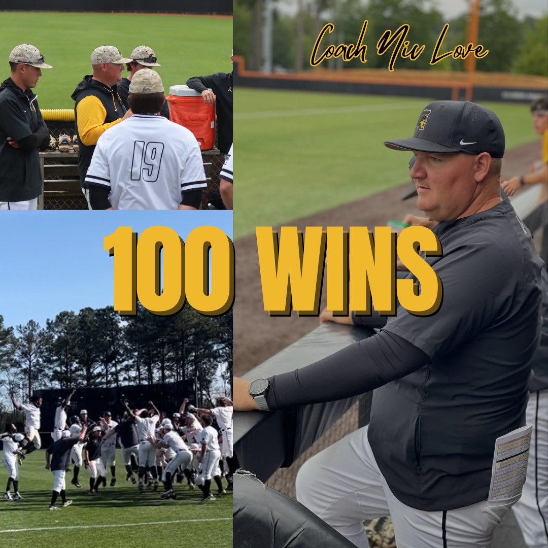 ftccathletics's tweet image. Coach Love earned his 100th win tonight when baseball won game two of the doubleheader against Lenoir 8-7⚾️

#ForwardTrojans