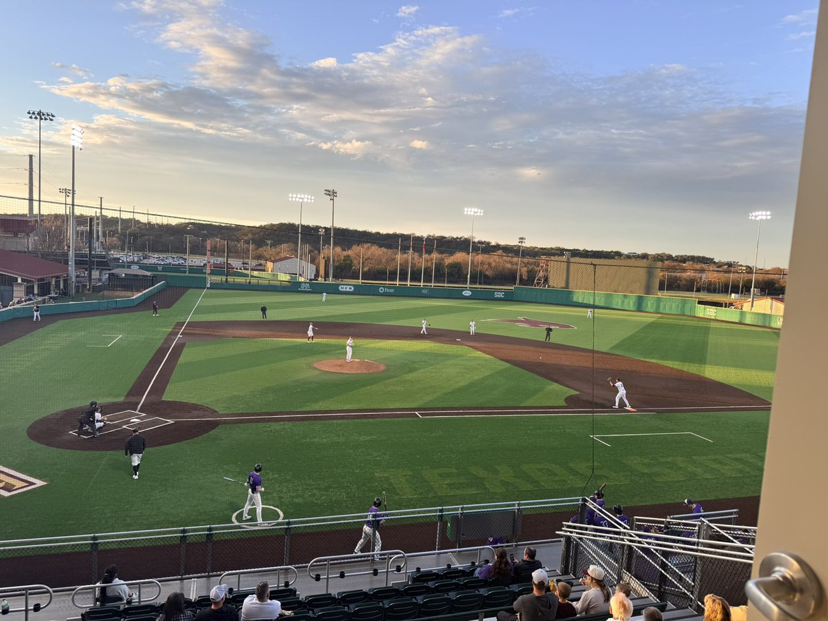 Great day for baseball after all! 
#EatEmUp 
<a href="/TxStateBaseball/">Texas State Baseball</a>