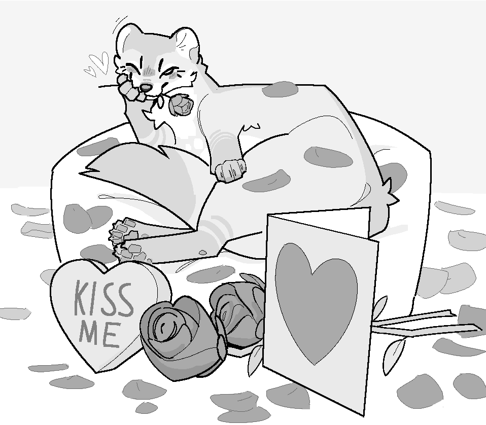 servali_sketch's tweet photo. Happy Valentine's! hope you didnt forget to get your resident woodland critter a gift,,, https://t.co/7b0ID1qYJb