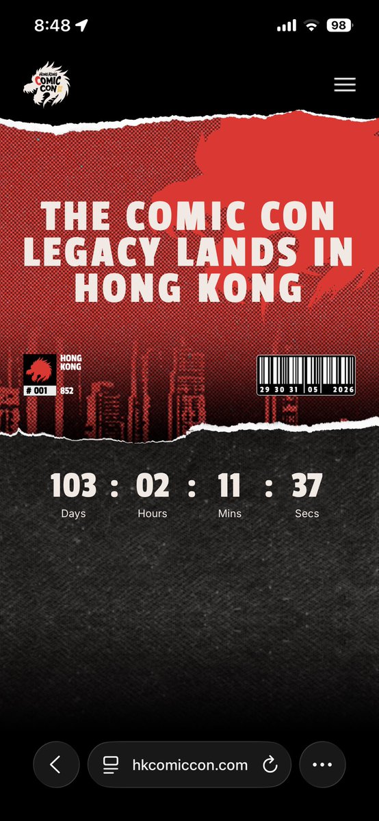 香港コミコン公式サイト、公式インスタグラム #HKCC2026