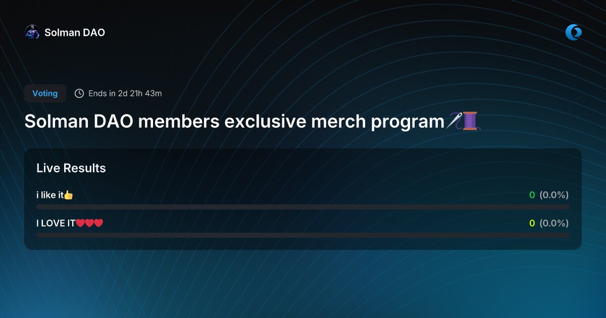 I LOVE IT❤️❤️❤️

v2.realms.today/dao/DpyutQ7295…