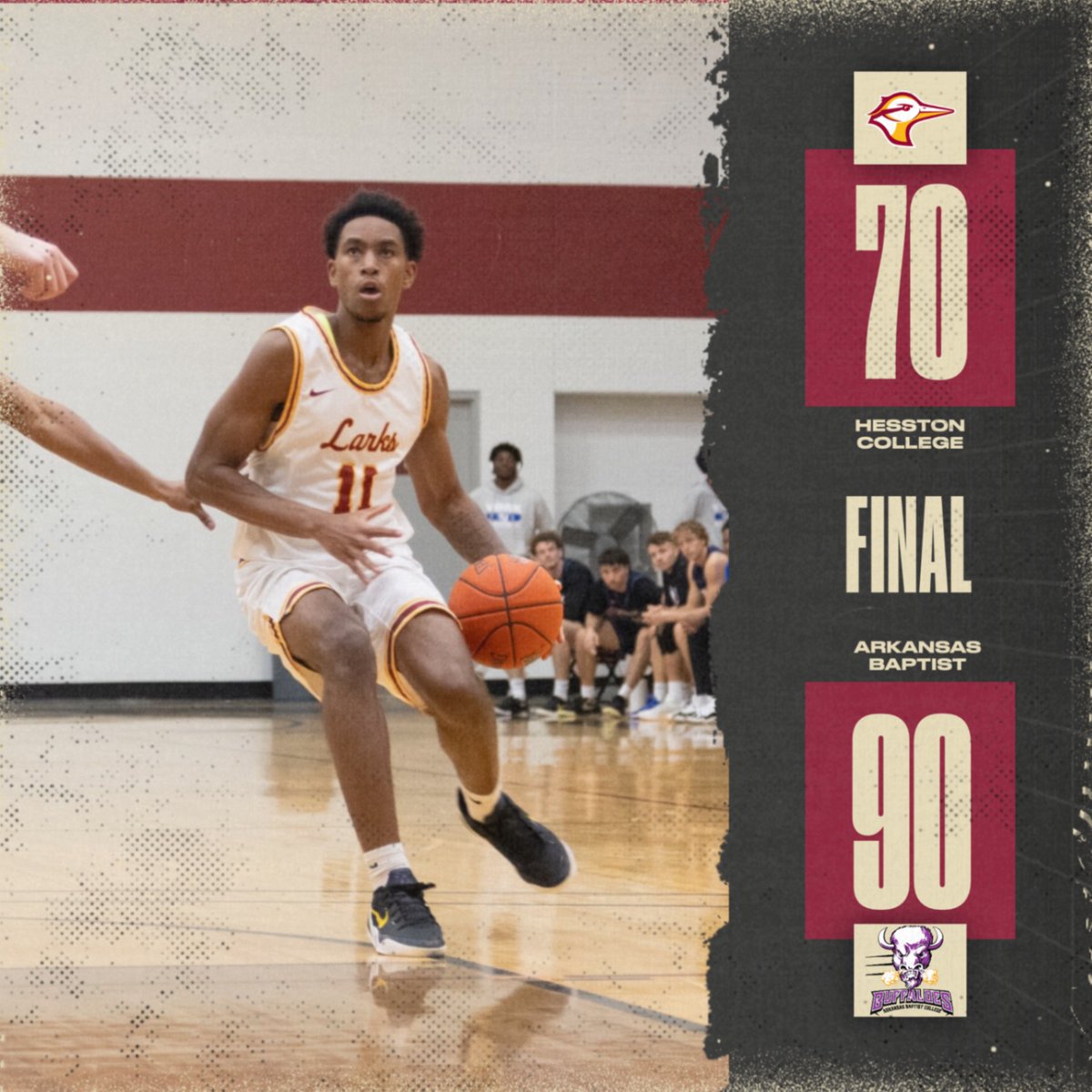 GoLarks's tweet image. The Larks fell to Arkansas Baptist in the regular season finale, 70-90.

Brennon Dodge: 24 PTS, 8 REB, 5 AST
Trent Thompson: 18 PTS, 6 REB
Antonio Odum: 12 PTS, 8 REB, 4 AST, 2 BLK

Thank you, Lark Nation, for your continued support all season long.