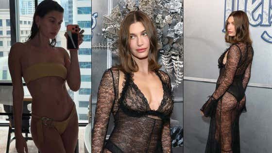Hailey Bieber Hopped In Lingerie For Valentine’s Day After An ELITE Week Of Red Carpet Fashion s.barstool.link/c/article-3563…